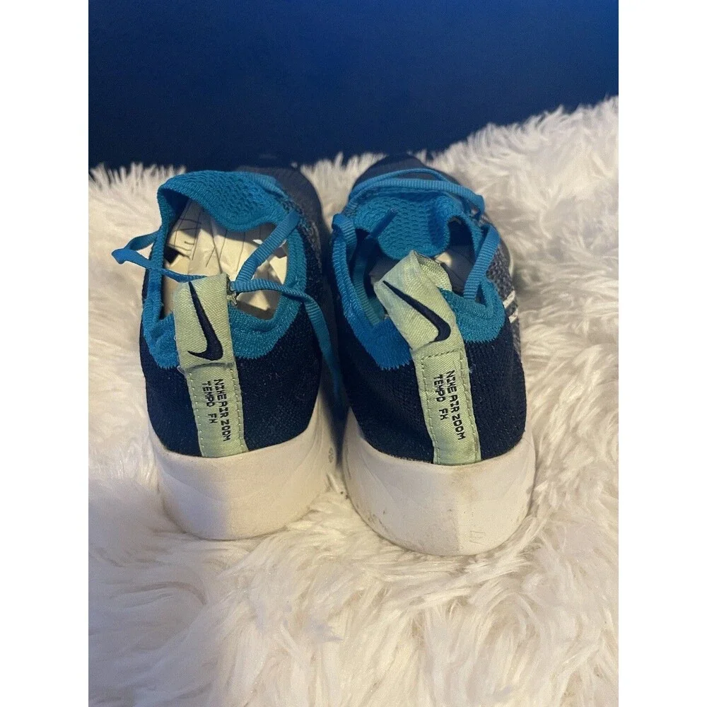 Nike Air Zoom Tempo Next% Flyknit Blue/Navy Running Shoes - Kids  Size 5